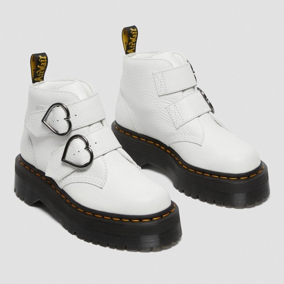 DEVON HEART LEATHER PLATFORM BOOTS - Picture 9 of 11